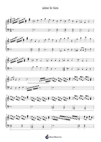 aime le tien Sheet Music by Roy Molina-Arr.Paggai Noelsay