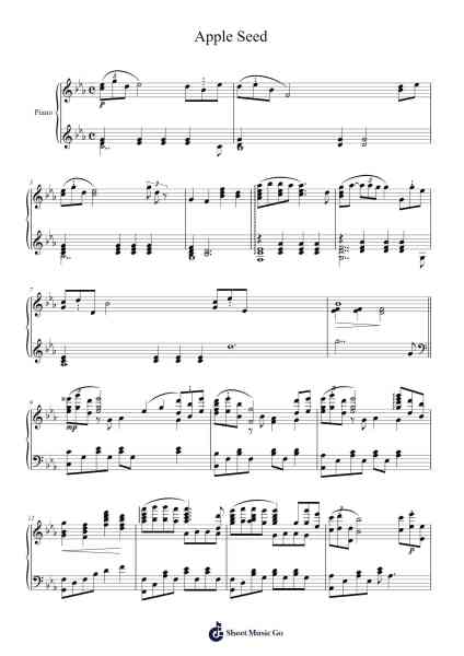 Apple Seed Sheet Music by Hiroyuki Sawano-Arr.Patine