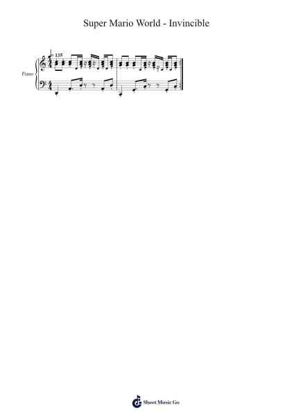 Super Mario World - Invincible Sheet Music by Koji Kondo-Arr.Phisan Lionelphy