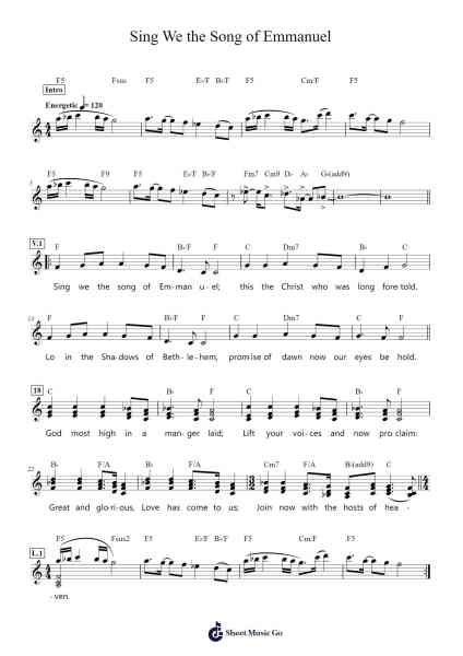 Sing We the Song of Emmanuel Sheet Music by Keith and Kristyn Getty-Arr.Humbryce Vanral