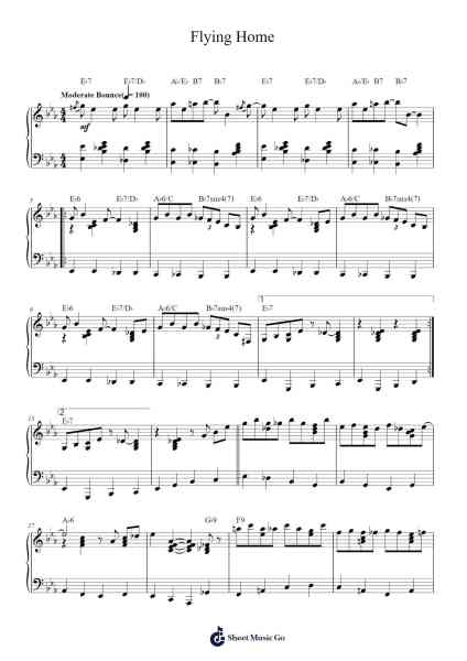 Flying Home Sheet Music by Benny Goodman-Arr.Joypoe Willze
