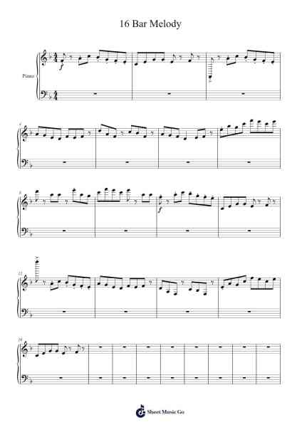 16 Bar Melody Sheet Music by Music Man Man-Arr.Penstowe Beardwells