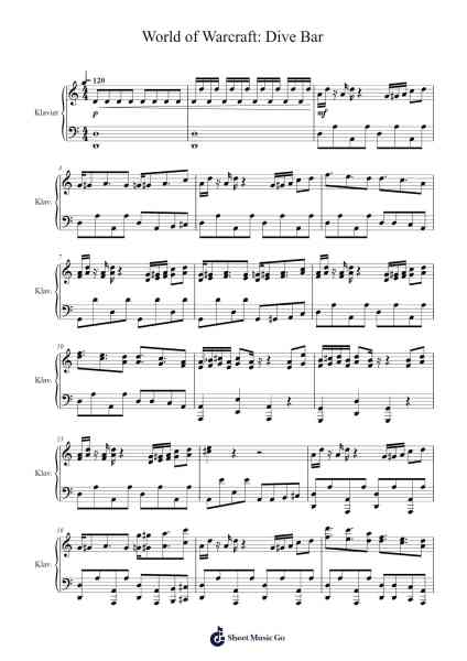 World of Warcraft: Dive Bar Sheet Music by -Arr.Joeswift Mcyves