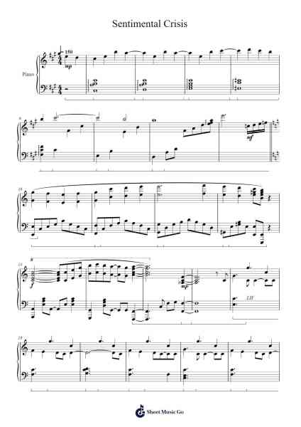 Sentimental Crisis Sheet Music by halca-Arr.Scottcy Bachfinn