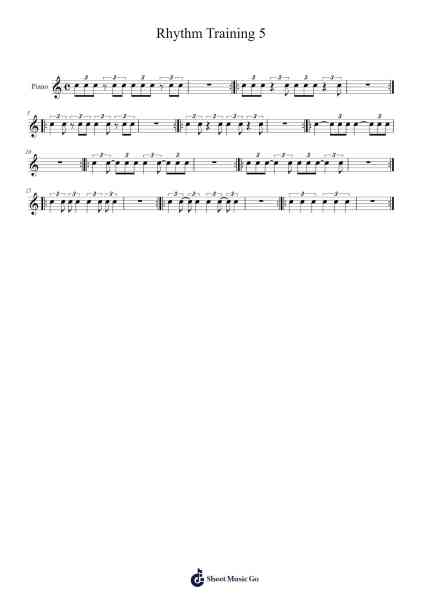 Rhythm Training 5 Sheet Music by Ciszel Chloenat-Arr.Belllas Priestsopp