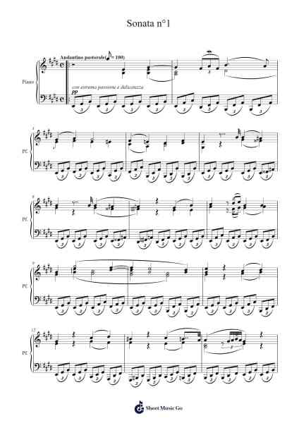 Sonata No. 1: III. & IV. Movement Sheet Music by D. Begliomini-Arr.Oryet Zosoll