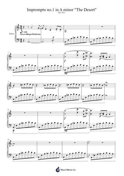 Impromptu no.1 in A minor "The Desert" Sheet Music by Kalle Haapamäki (NemerK)-Arr.Deirmand