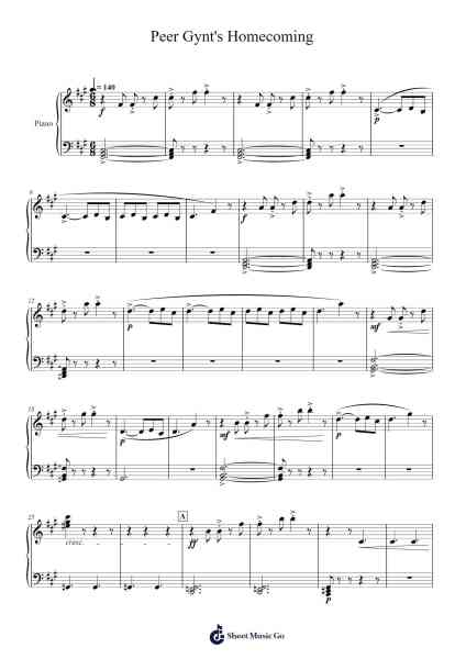 Peer Gynt Suite No. 2, Op. 55: III. Peer Gynt's Homecoming Sheet Music by Edvard Grieg-Arr.Warges Morestone