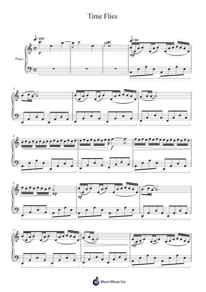Time Flies Sheet Music by Oleh & Nastia Kozachenko-Arr.Jebois Hudlap