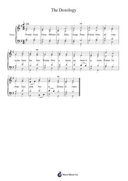 The Doxology Sheet Music by Louis Bourgeois-Arr.Marmo
