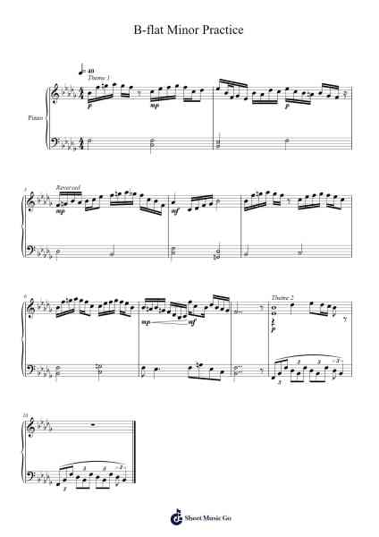 B-flat Minor Practice Sheet Music by Christian L. Seibold-Arr.Lechloe
