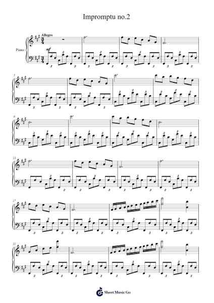 Impromptu no.2 Sheet Music by Colgil Armcis-Arr.Cisbrian Jestier