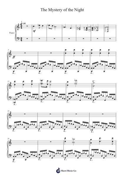 The Mystery of the Night Sheet Music by Ronald Karle-Arr.Felgrace