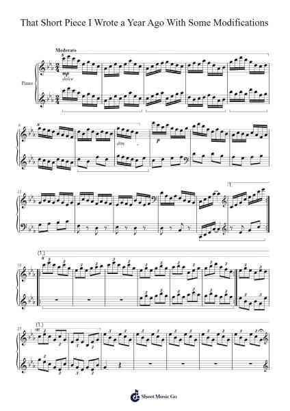 That Short Piece I Wrote a Year Ago With Some Modifications Sheet Music by Thomas C.-Arr.Toddjoy