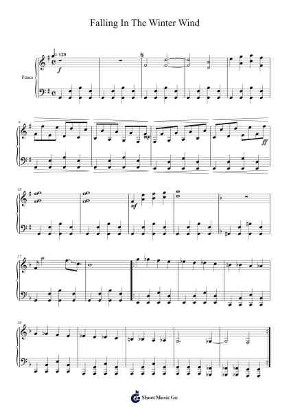 Falling In The Winter Wind Sheet Music by Alex Baza-Arr.Wesquinn Bunmeg