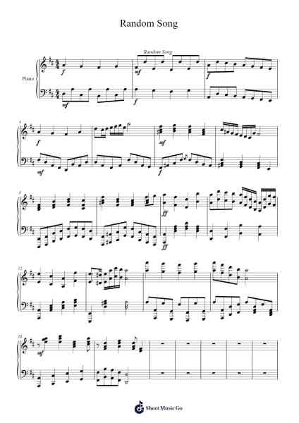 Random Song Sheet Music by Lioneldon Childalick-Arr.Swinale Reedria