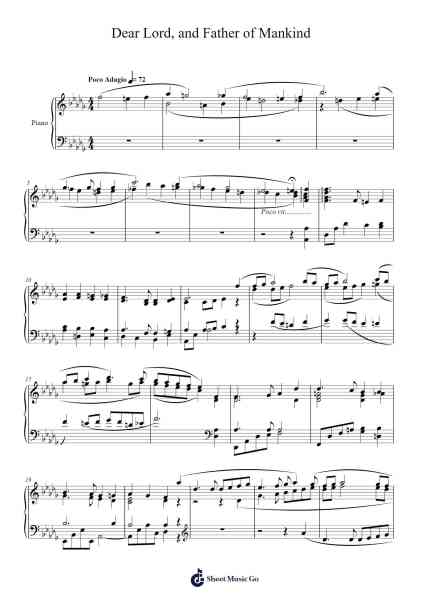 Dear Lord, and Father of Mankind Sheet Music by Doddlew Eibroad-Arr.Blithehouse