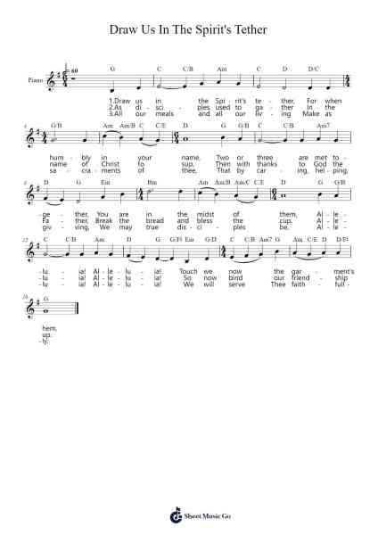 Draw Us In The Spirit's Tether Sheet Music by Harold Friedell-Arr.Poundnions