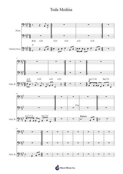 Toda Medina Sheet Music by Gilberto Gil-Arr.Peathew Odeshua