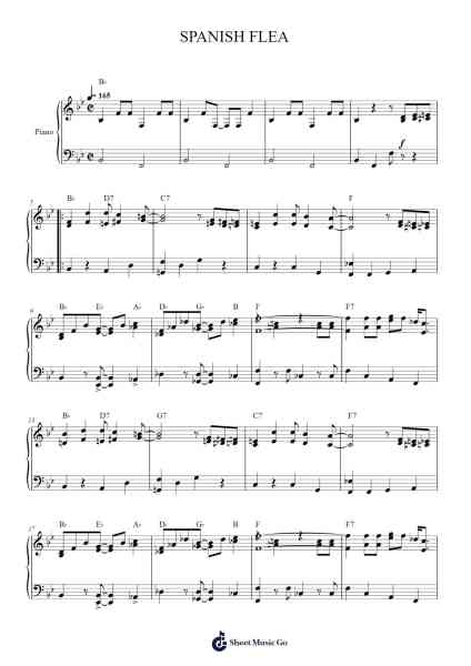 SPANISH FLEA Sheet Music by Julius Wechter-Arr.Jefple