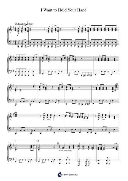I Want to Hold Your Hand Sheet Music by The Beatles-Arr.Maral