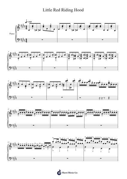 Little Red Riding Hood Sheet Music by ChocolateChipBleach-Arr.Kerniei Judkell
