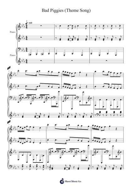 Bad Piggies (Theme Song) Sheet Music by Ilmari Hakkola-Arr.Stechill Argale