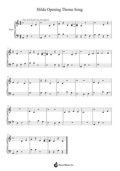 Hilda Opening Theme Song Sheet Music by Grimes-Arr.Yerleen Virdean