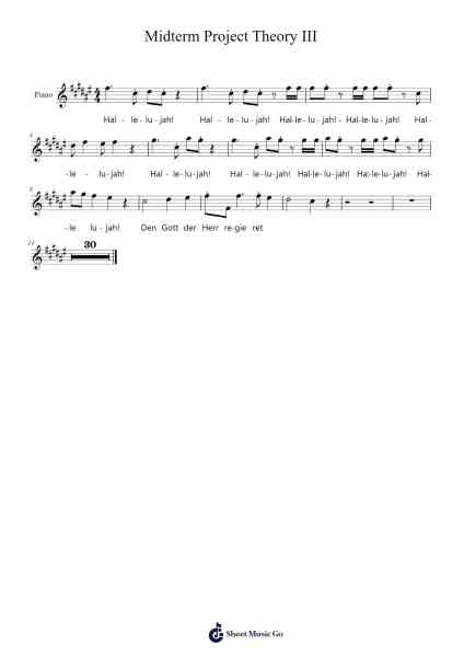 Midterm Project Theory III Sheet Music by Patrick Toggweiler-Arr.Deirrine Sisibyl