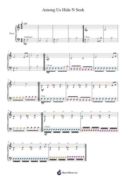 Among Us Hide N Seek Sheet Music by InnerSloth-Arr.Ausdre