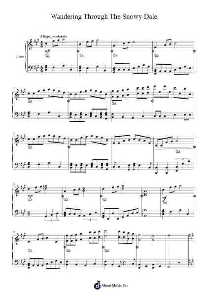 Wandering Through The Snowy Dale Sheet Music by Hyfox-Arr.Hodgham Bobbright