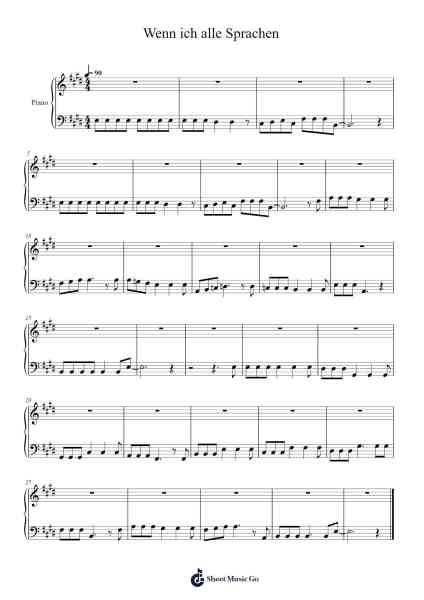 Wenn ich alle Sprachen Sheet Music by -Arr.Chrisver