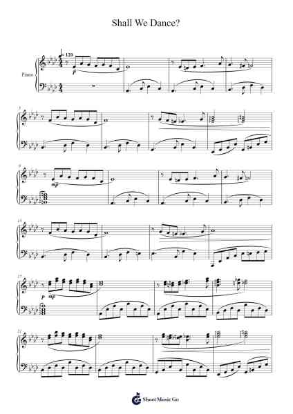 Shall We Dance? Sheet Music by Barthart Aswat-Arr.Arkirk Janeien