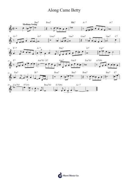 Along Came Betty Sheet Music by Benny Golson-Arr.Duttnin Moulnorth