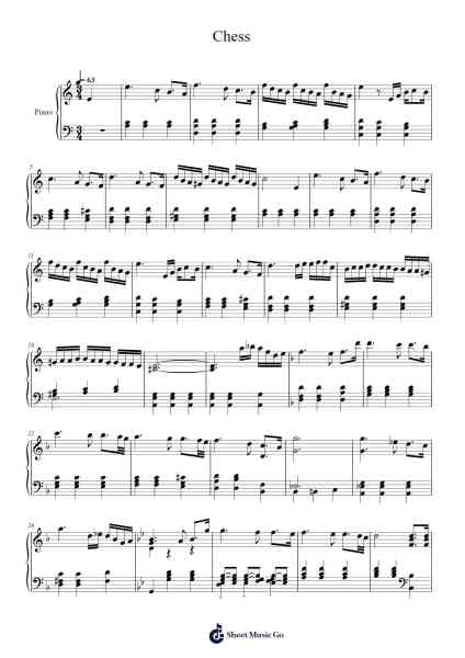 Chess Sheet Music by hirundeeg-Arr.Chandys Jehan