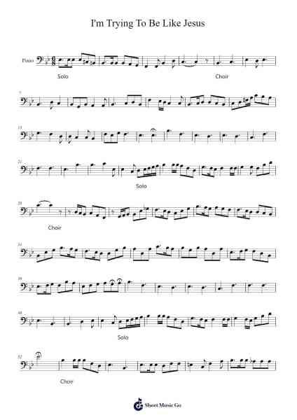 I'm Trying To Be Like Jesus 乐谱由 Diana Denley - 编曲 Stoweberg