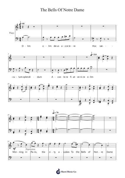 The Bells Of Notre Dame Sheet Music by Alan Menken-Arr.Sanhan Eipscius
