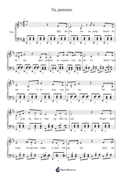 Va, pensiero Sheet Music by Giuseppe Verdi-Arr.Lencher Jameswyatt