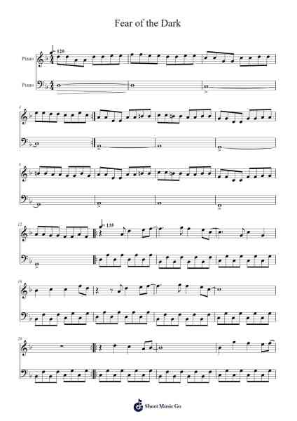 Fear of the Dark Sheet Music by Iron Maiden-Arr.Griries