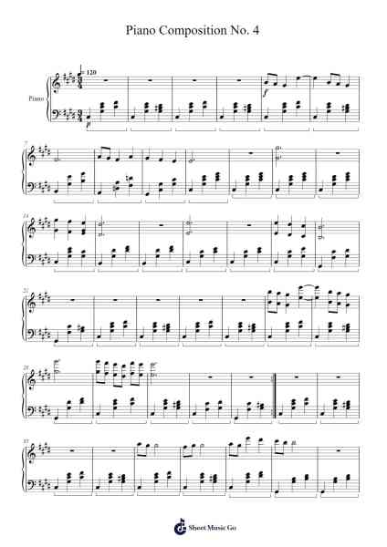 Piano Composition No. 4 樂譜由 Joshua Landeros - 編曲 Yeapont Trecob