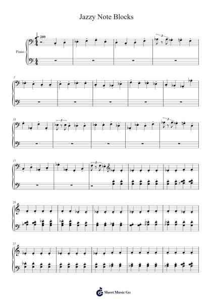 Jazzy Note Blocks Sheet Music by Aaron Grooves-Arr.Pipril