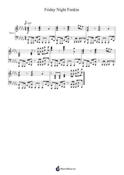 Friday Night Funkin Sheet Music by Gishume Pago-Arr.Hobryce Cookeniei
