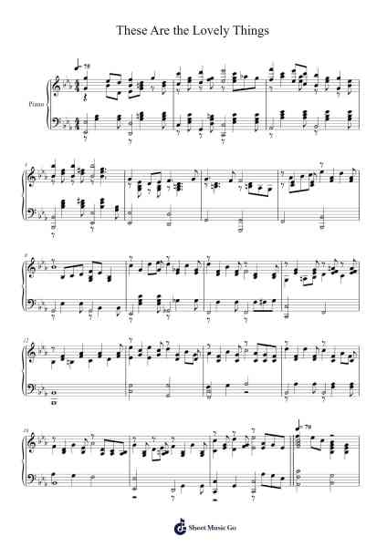 These Are the Lovely Things Sheet Music by -Arr.Saslaide Wattvic
