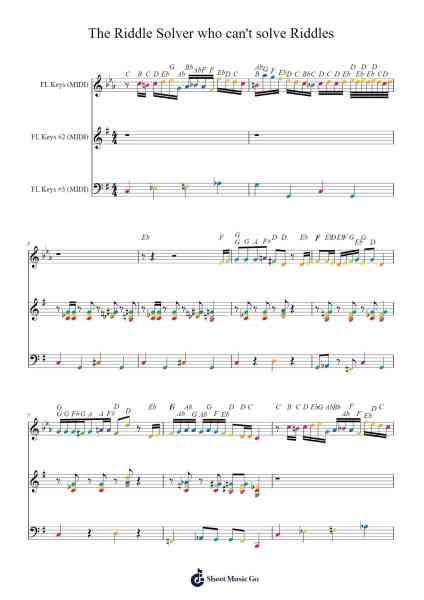 The Riddle Solver who can't solve Riddles Sheet Music by -Arr.Famund Coothy