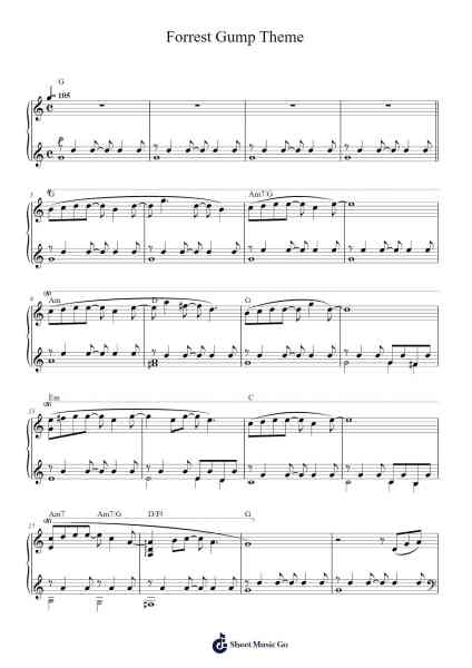 Forrest Gump Theme Sheet Music by Alan Silvestri-Arr.Trund Milsoll