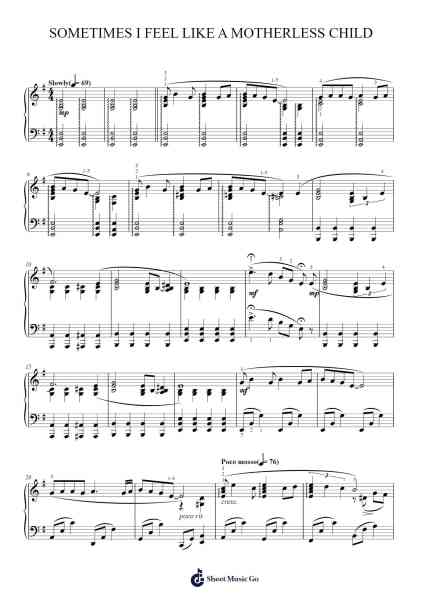 Sometimes I Feel Like A Motherless Child Sheet Music by Misc Traditional-Arr.Conboyle