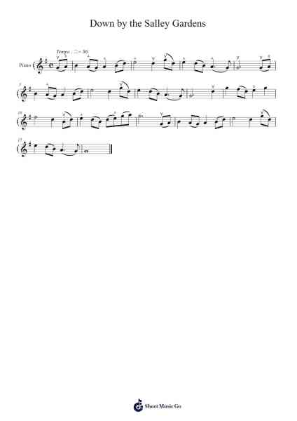 Down by the Salley Gardens Sheet Music by Misc Traditional-Arr.Trollstal