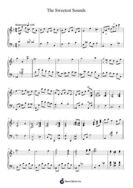 The Sweetest Sounds Sheet Music by Richard Rodgers-Arr.Hunfrances Dunnfay