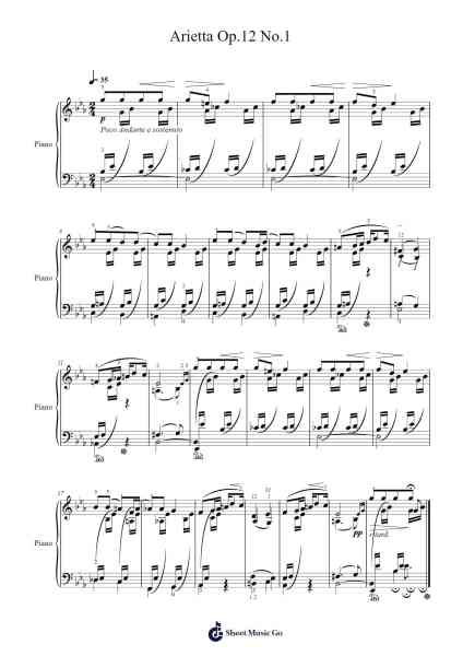 Arietta Op. 12, No. 1 Sheet Music by Edvard Grieg-Arr.Mansva Gailtram