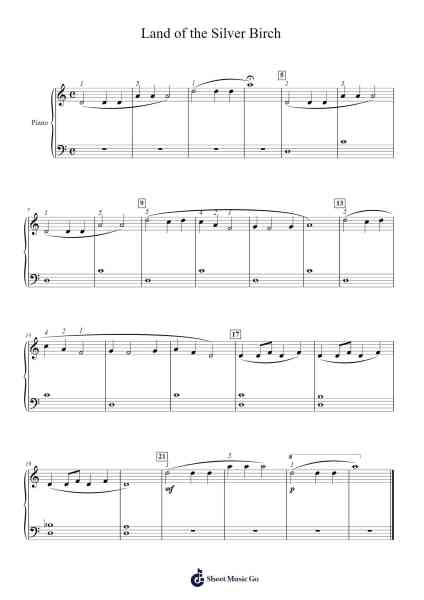 Land of the Silver Birch Sheet Music by Nancy and Randell Faber-Arr.Quinliet